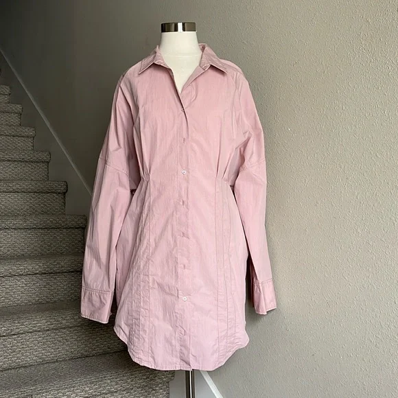 dusty rose shirt dress Moh India